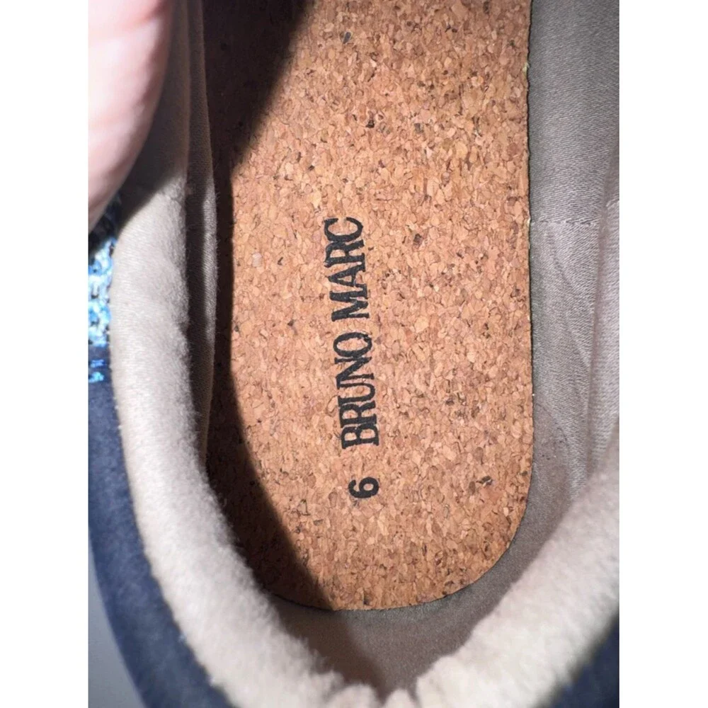 Bruno Marc size 6 Kids Blue Knit Moccasin Slip-Ons shoes